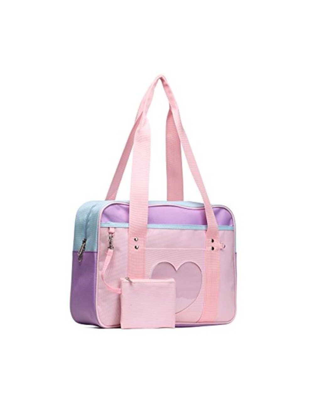 Kawaii Ita Bag Anime Tote Shoulder Clear Window Laptop School Cosplay Purse Pink